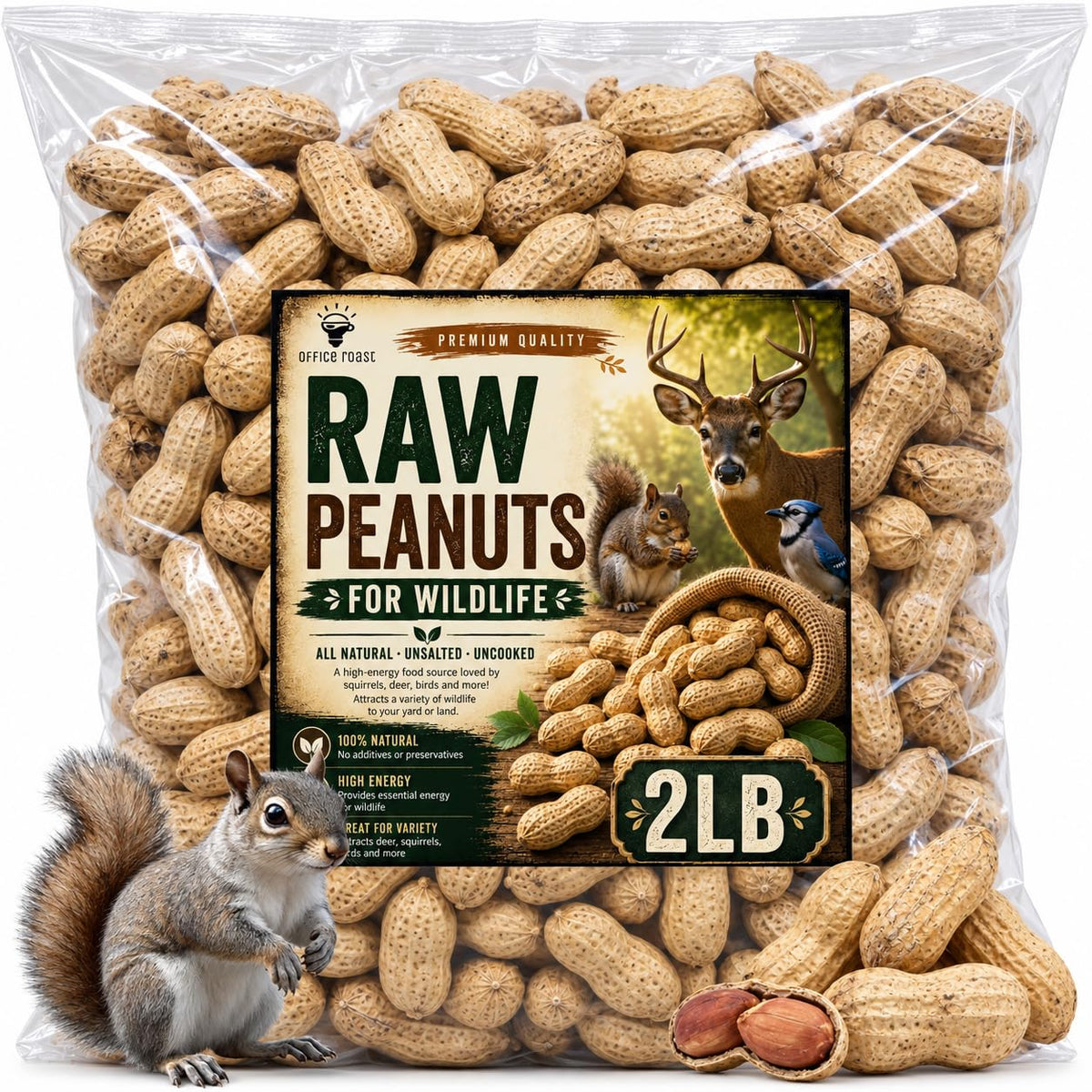 Roasted Unsalted Peanuts in Shell 2 lb Bag C506