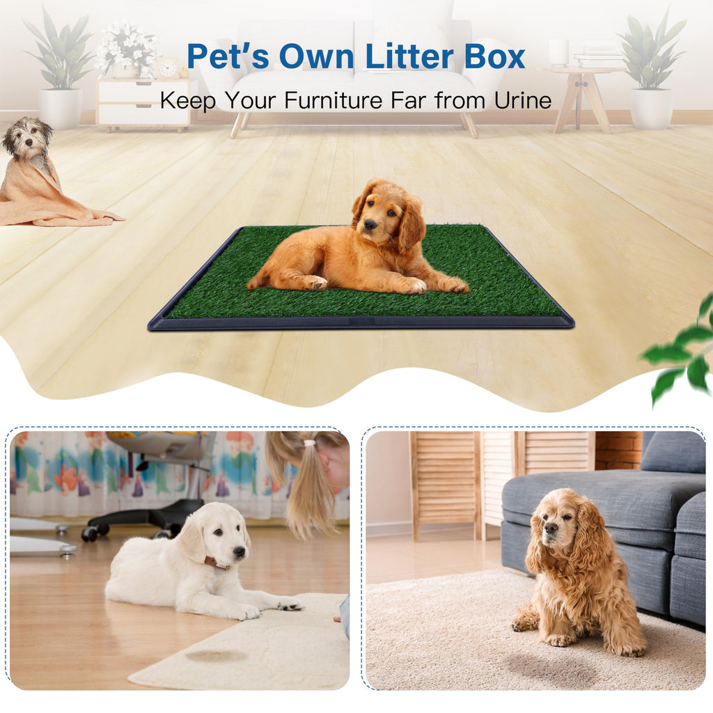 Artificial Grass Dog Potty Pad with Tray 20x30 inch Q624