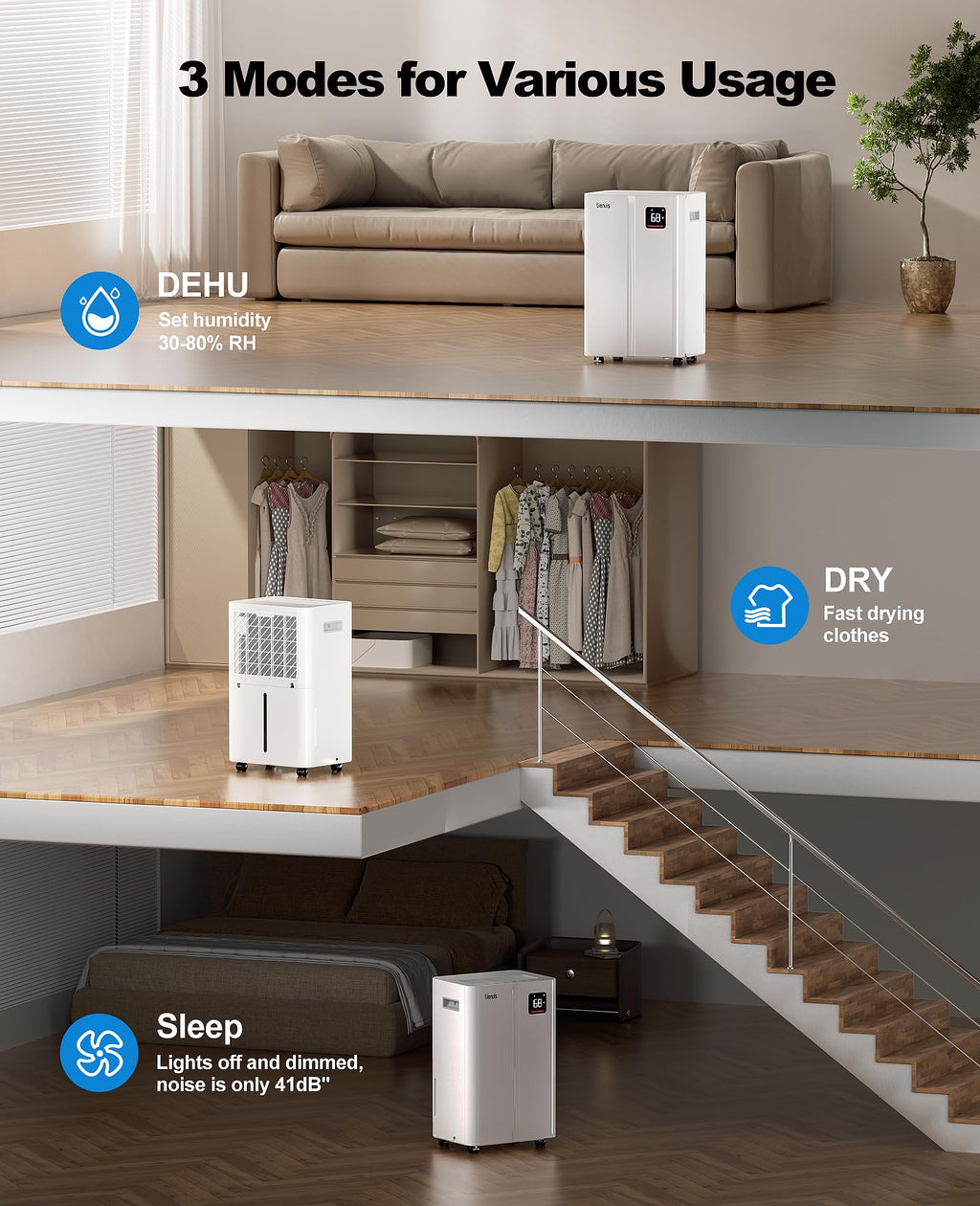 50 Pint Dehumidifier with Continuous Drain T528