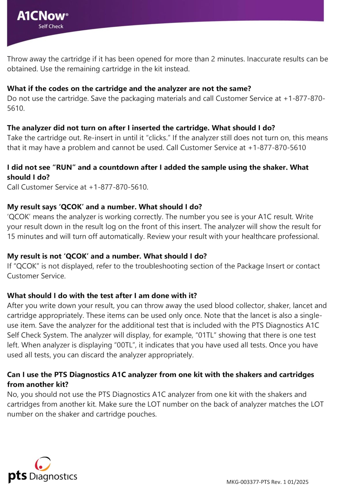 A1C Home Test O783
