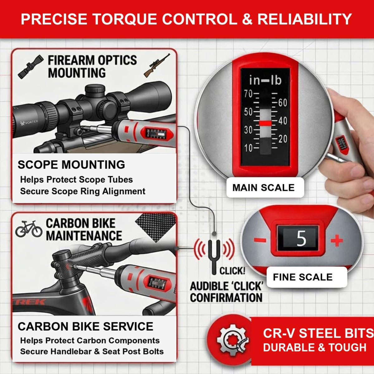 42-Piece Torque Screwdriver Set with 40 CR-V Bits L79716