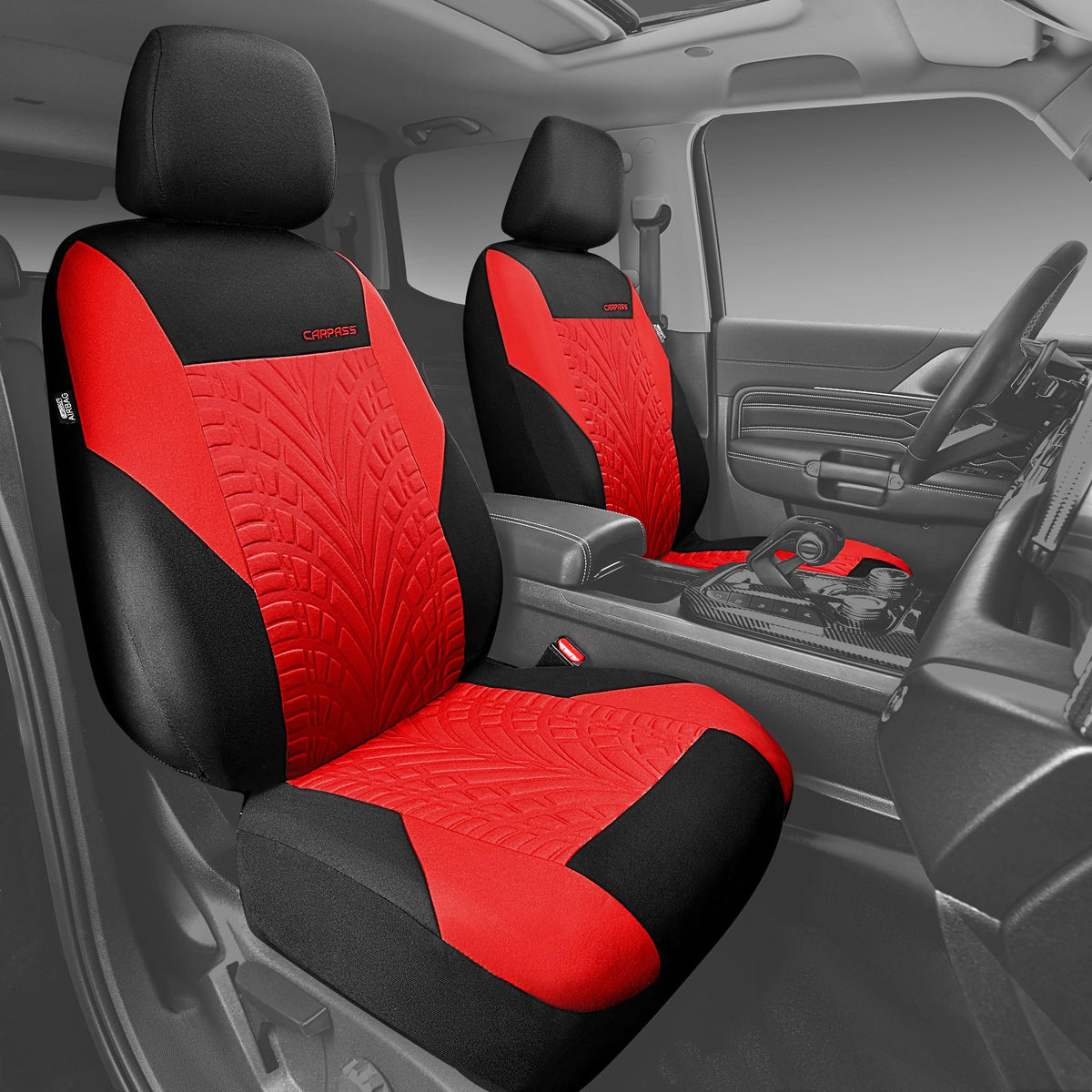 Car Seat Covers Full Sets Black Red H78742