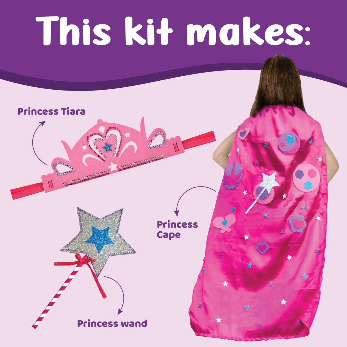Princess Tiara Wand Cape Art Craft Kit V7416