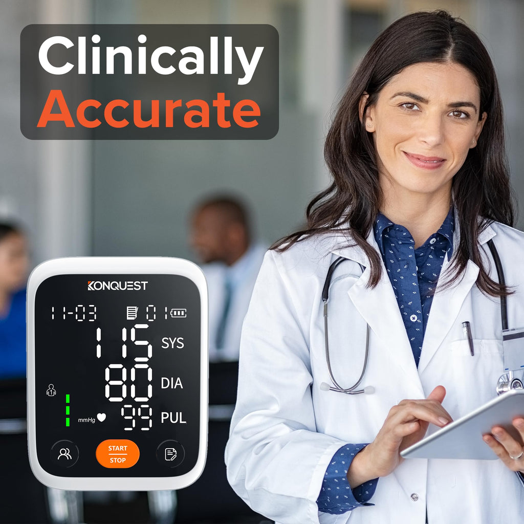 Upper Arm Blood Pressure Monitor with Adjustable Cuff V631
