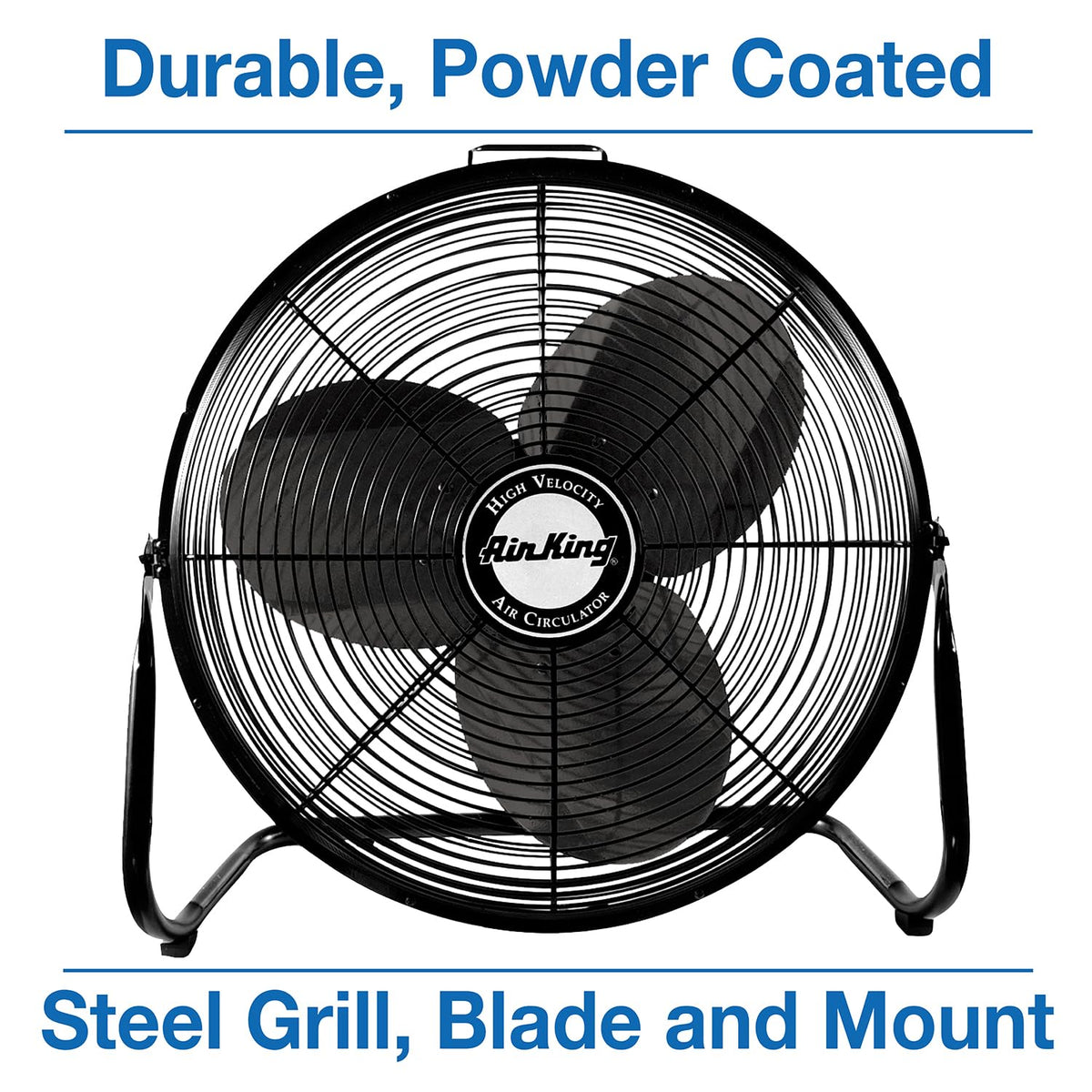 20-Inch High Velocity Pivoting Floor Fan, Black M274616