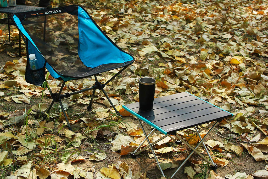 Portable Aluminum Folding Camping Table Black J1555