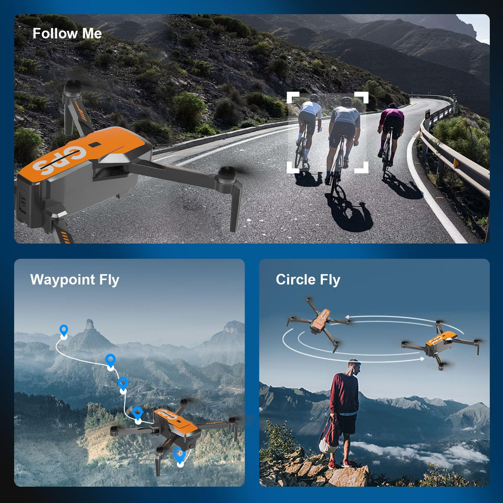 4K Camera Drone with GPS Auto Return Foldable 249g N783677