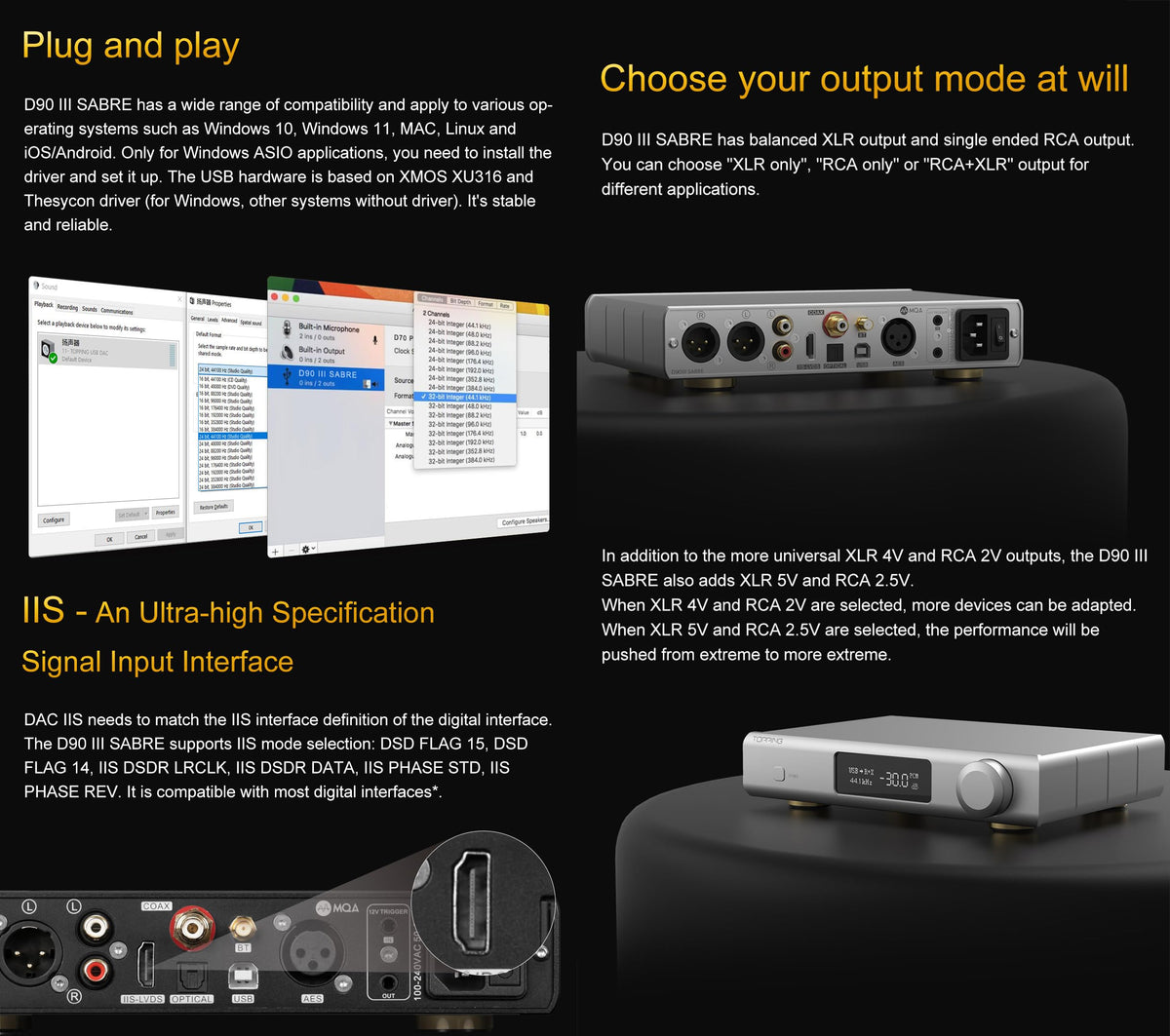 Black Desktop DAC Preamp N8324