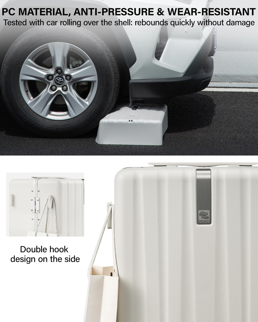 20 Inch Zipperless Aluminum Frame Hard Shell PC Carry-On Luggage with TSA Lock G419