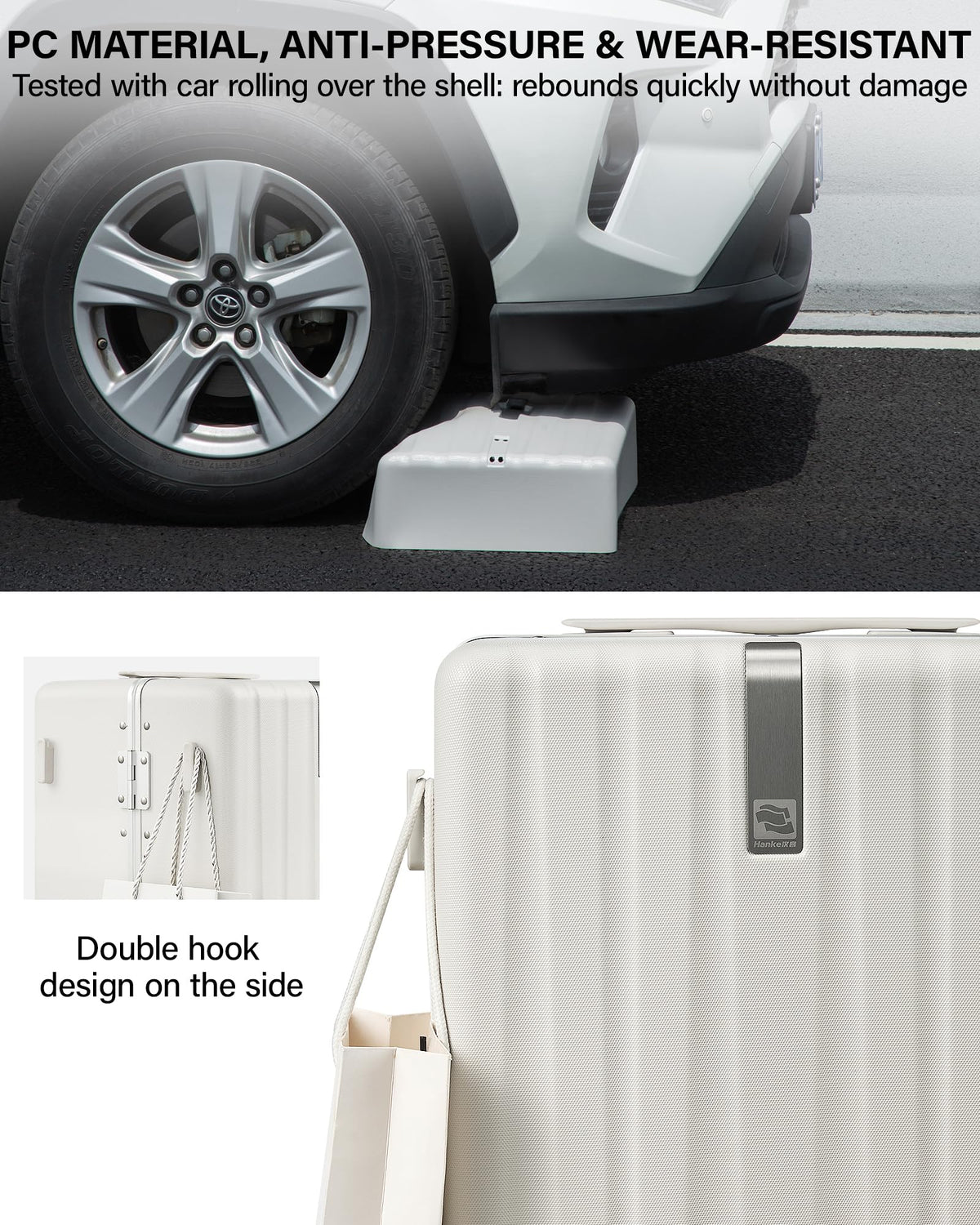 20 Inch Zipperless Aluminum Frame Hard Shell PC Carry-On Luggage with TSA Lock G419