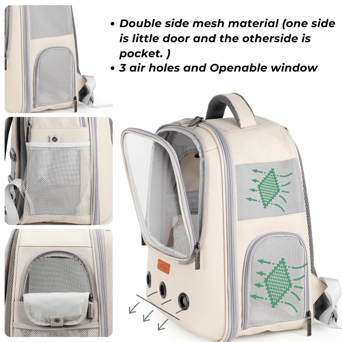 Pet Carrier Backpack, Airline-Approved (Beige) L69947