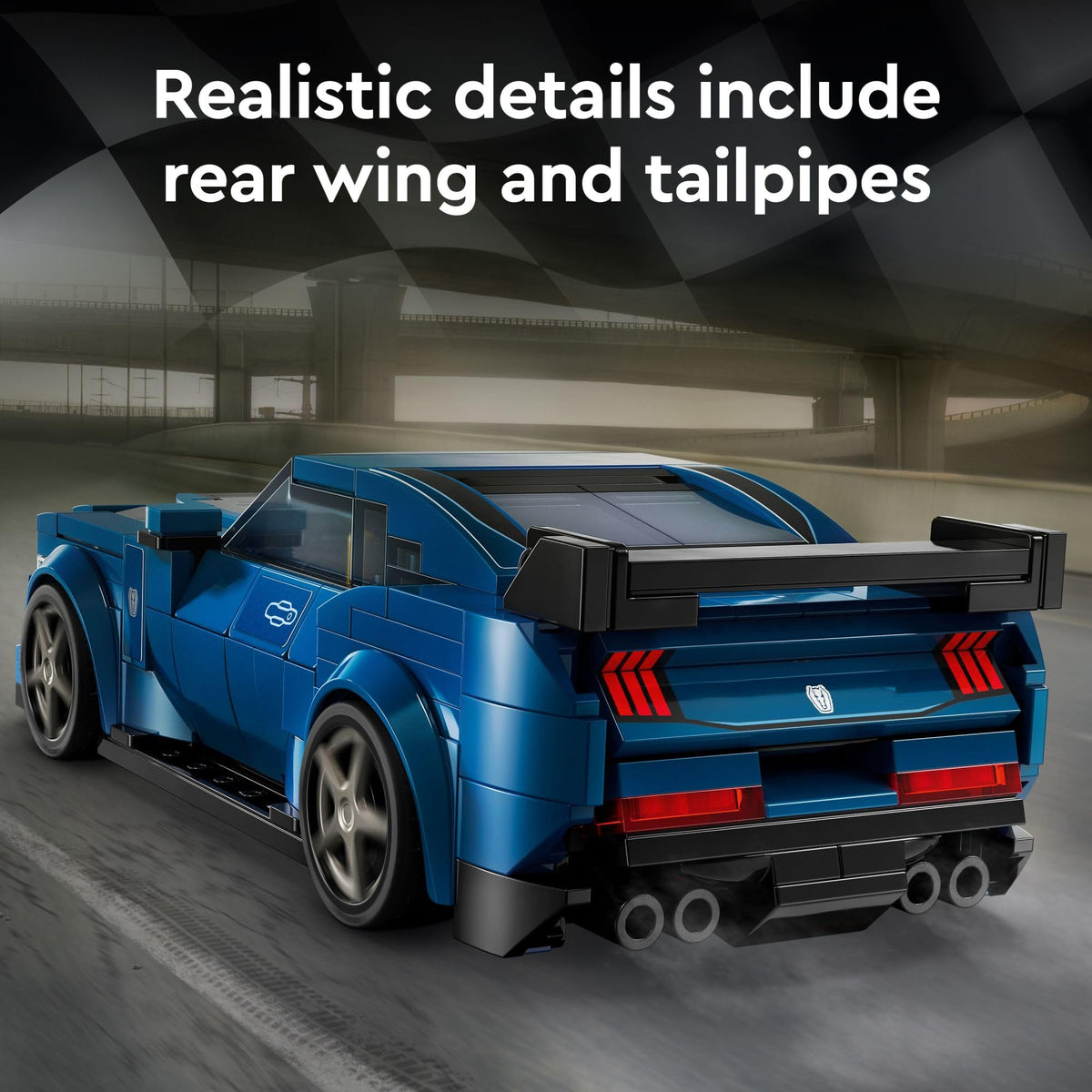 Buildable Blue Sports Car Model Set V1042