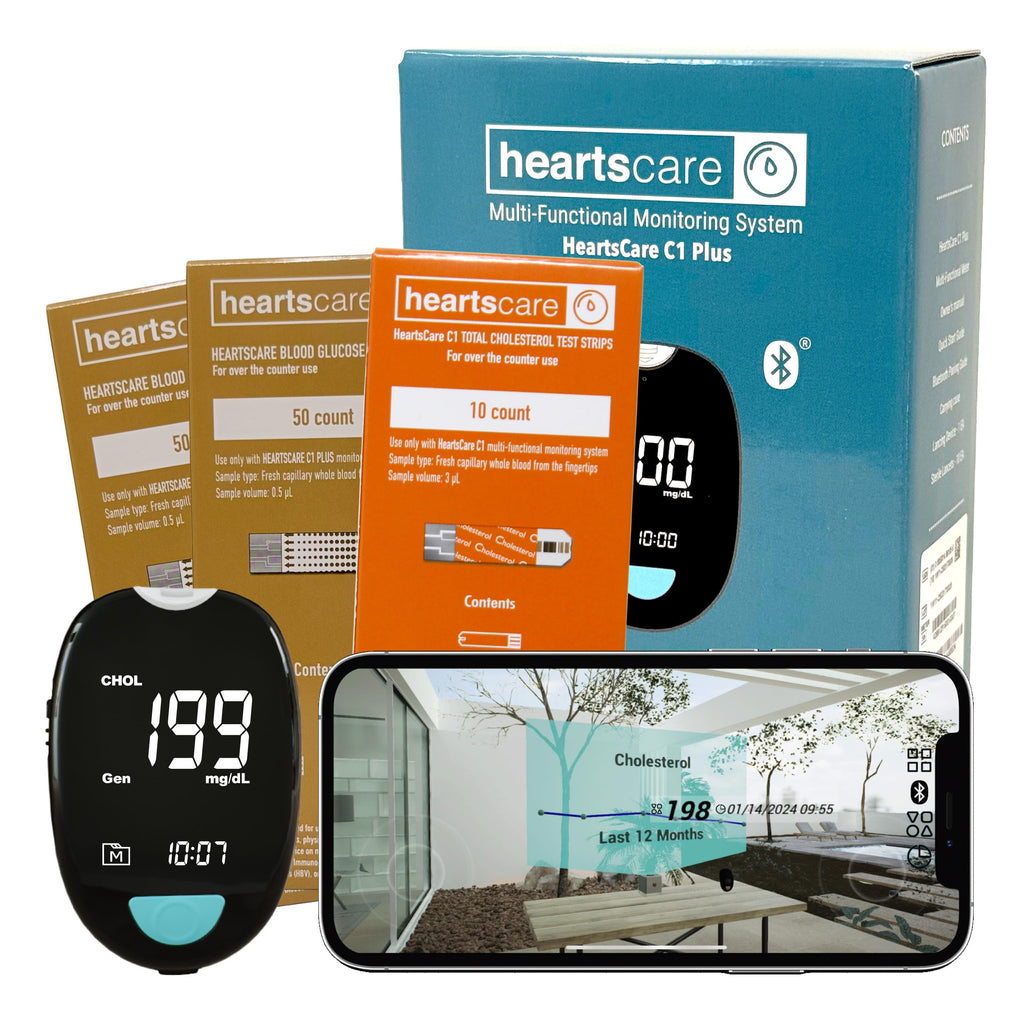 Total Cholesterol Meter Test Kit with TC 10 Count and BG 100 Count E19585