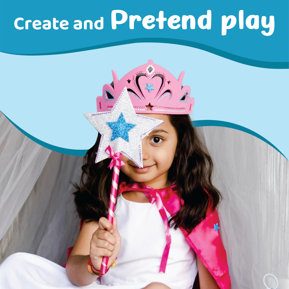 Princess Tiara Wand Cape Art Craft Kit V7416