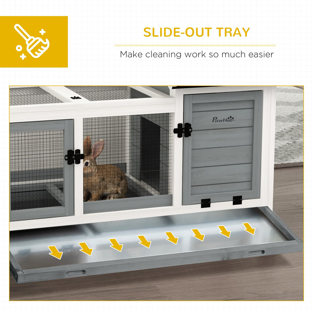 Wooden Rabbit Hutch with Wheels S9834