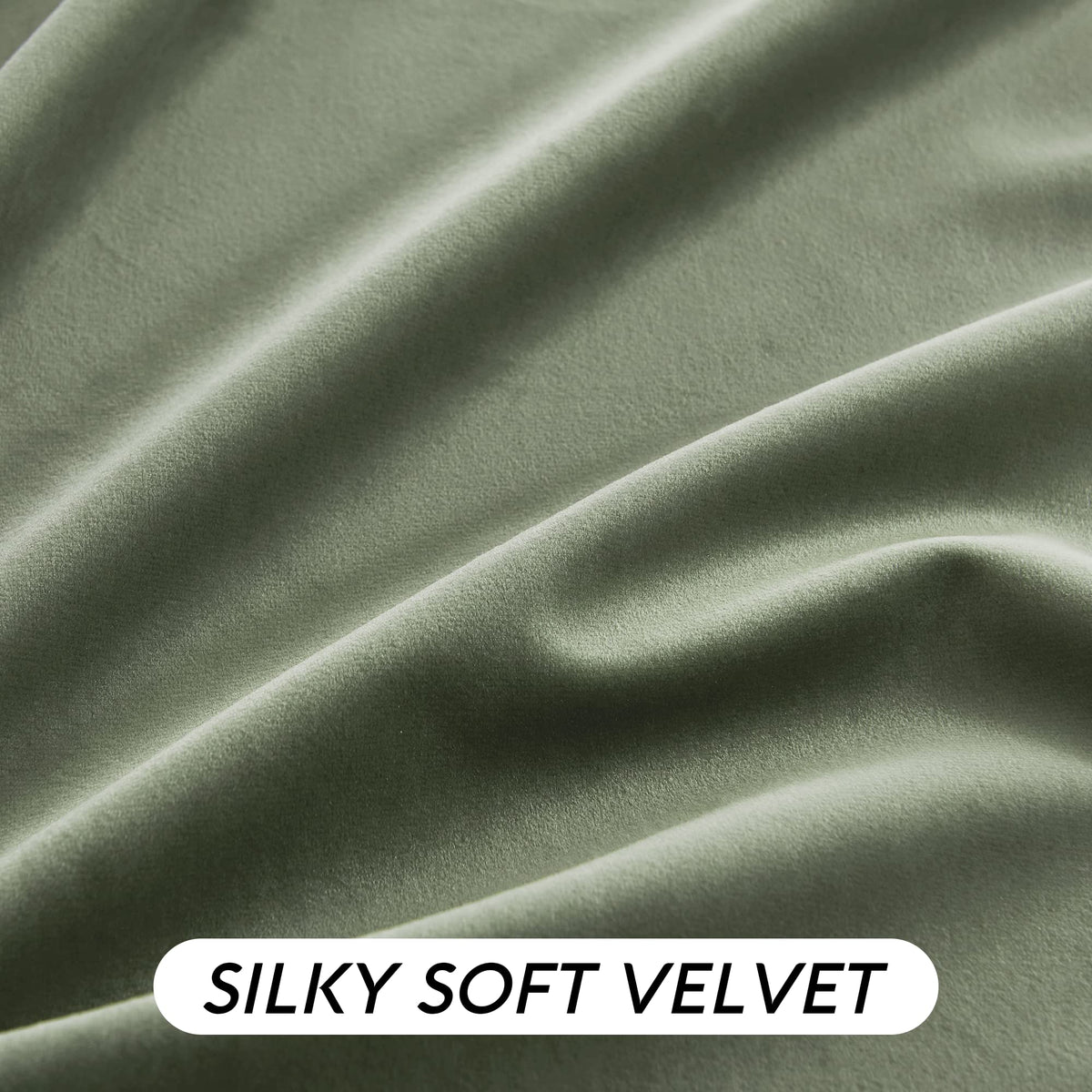 Sage Green Velvet Curtains 96 inches I3024