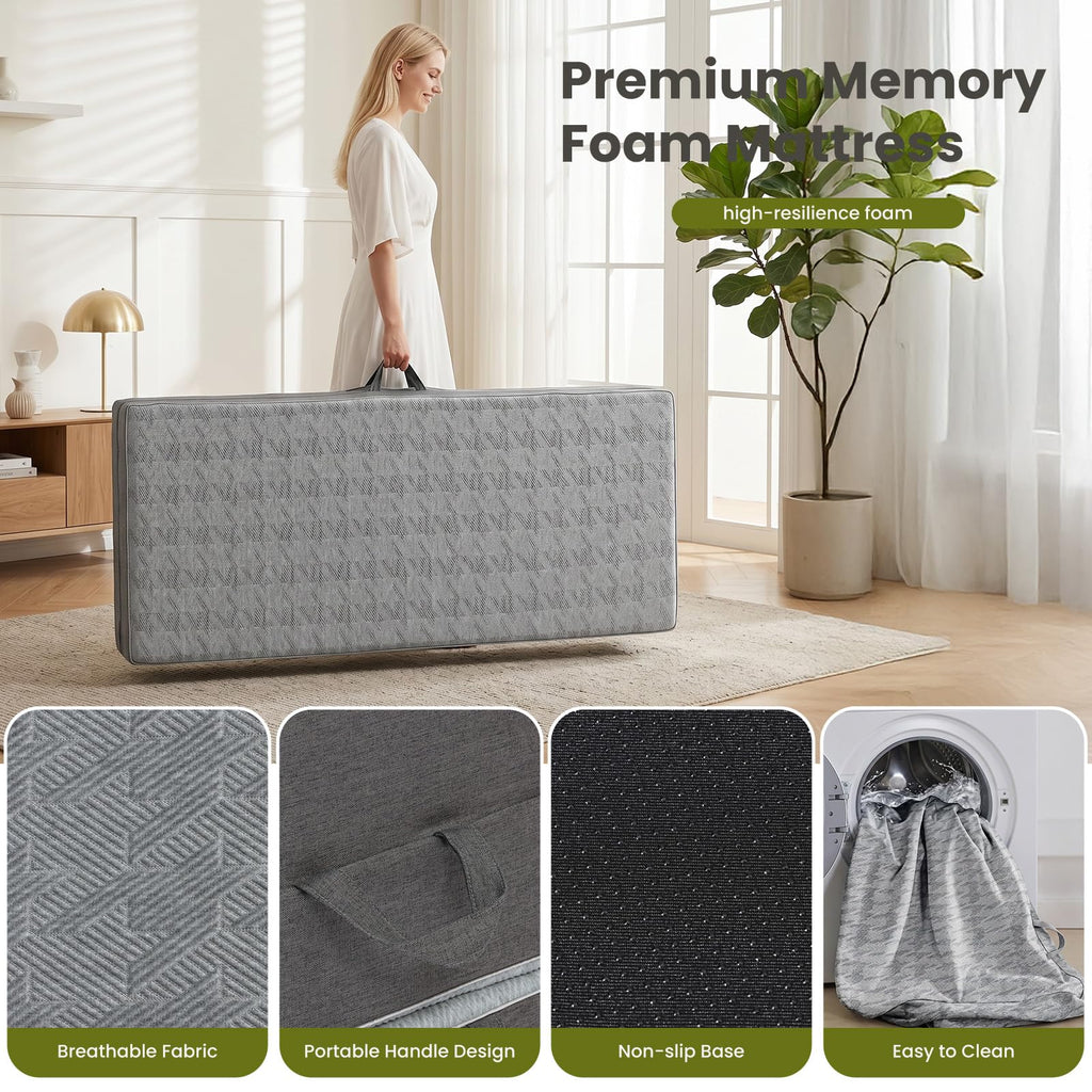 6" Trifold Full Size Memory Foam Mattress S741513