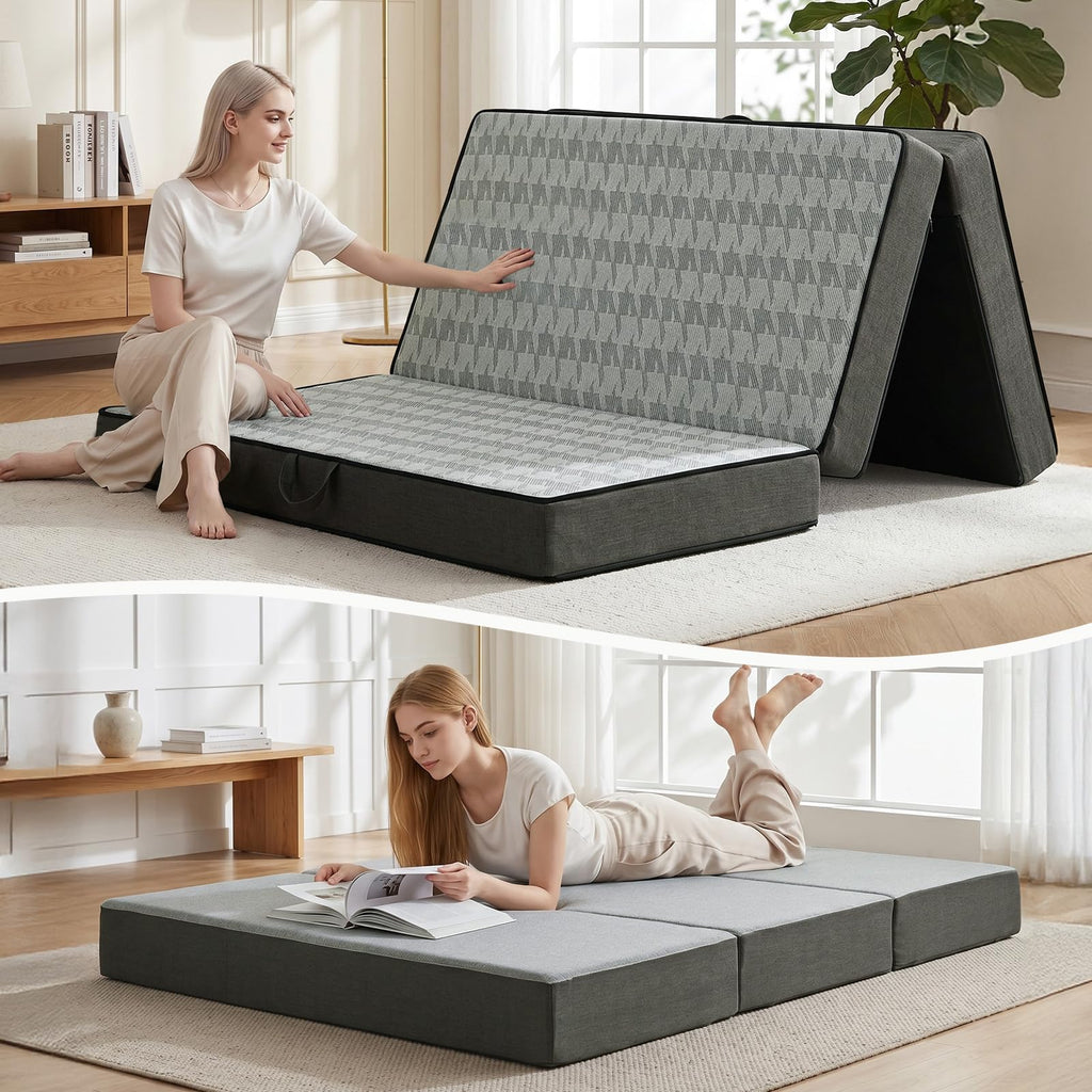 6" Trifold Full Size Memory Foam Mattress S741513