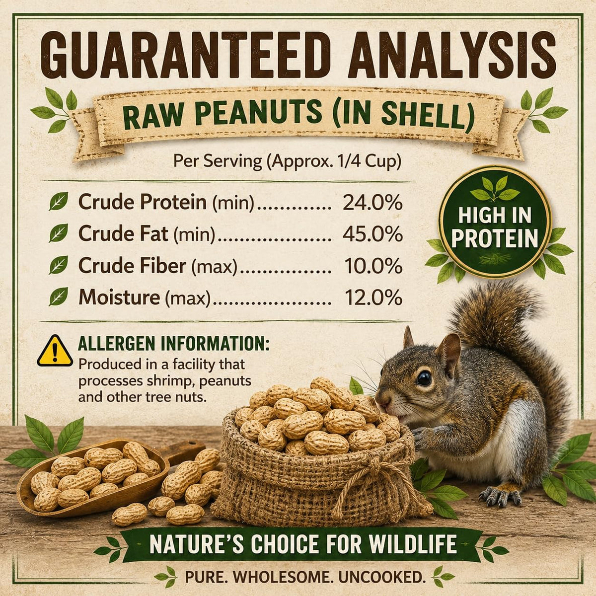 Roasted Unsalted Peanuts in Shell 2 lb Bag C506