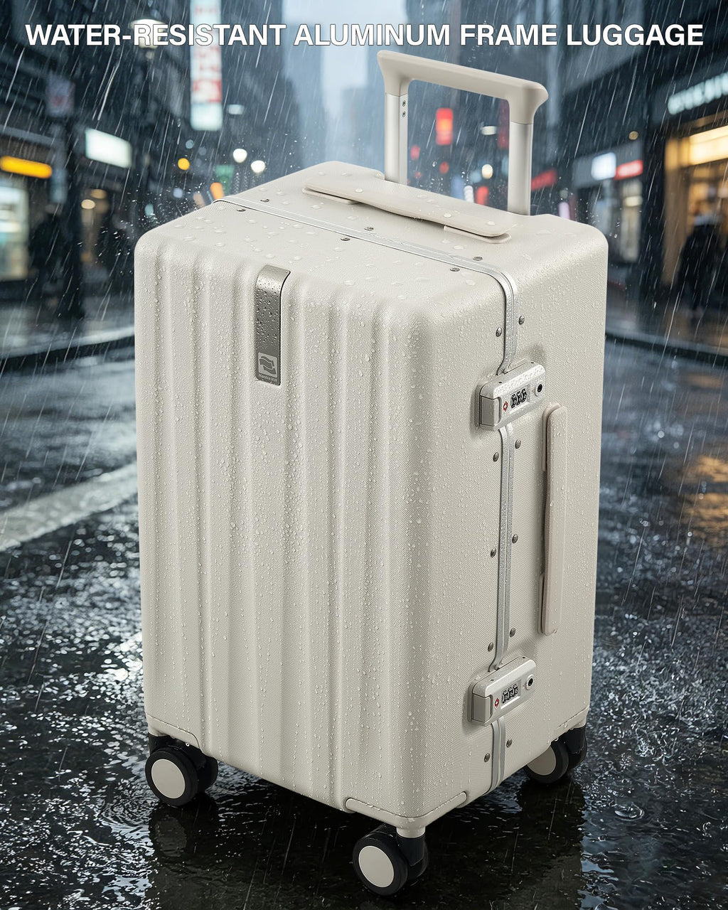 20 Inch Zipperless Aluminum Frame Hard Shell PC Carry-On Luggage with TSA Lock G419