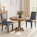 Dining Chairs Set of 2 Tufted Gray I22186
