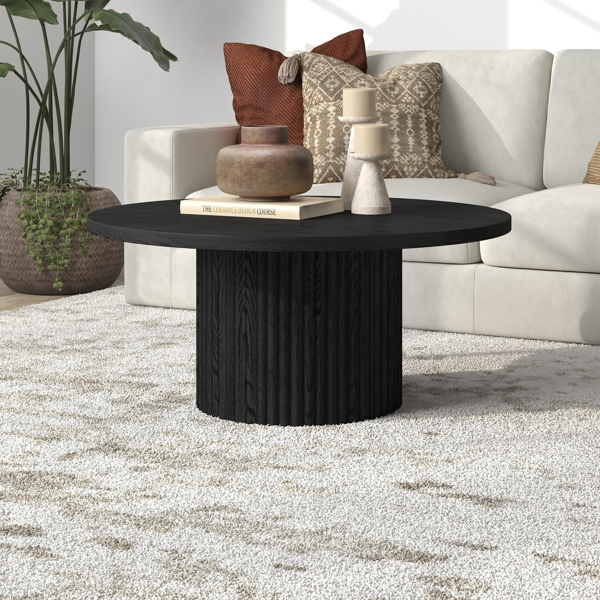 32" Modern Fluted Coffee Table O19768
